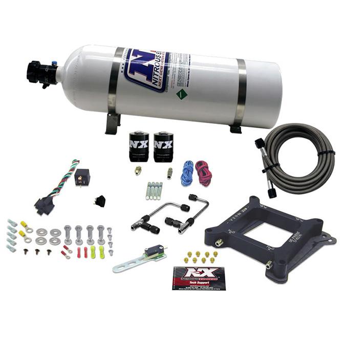 Nitrous Express 4150 Gemini Stage 6 (50-100-150-200-250-300Hp) With 15Lb Bottle. - 60040-15