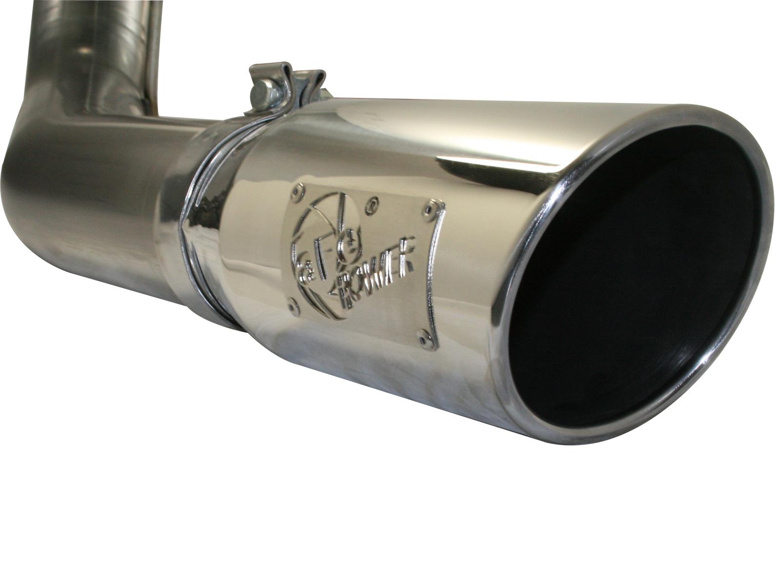 AFE MACH Force-Xp 4 IN 409 Stainless Steel Cat-Back Exhaust System w/Polished Tip (2011-2014 F-150) - 49-43041-P