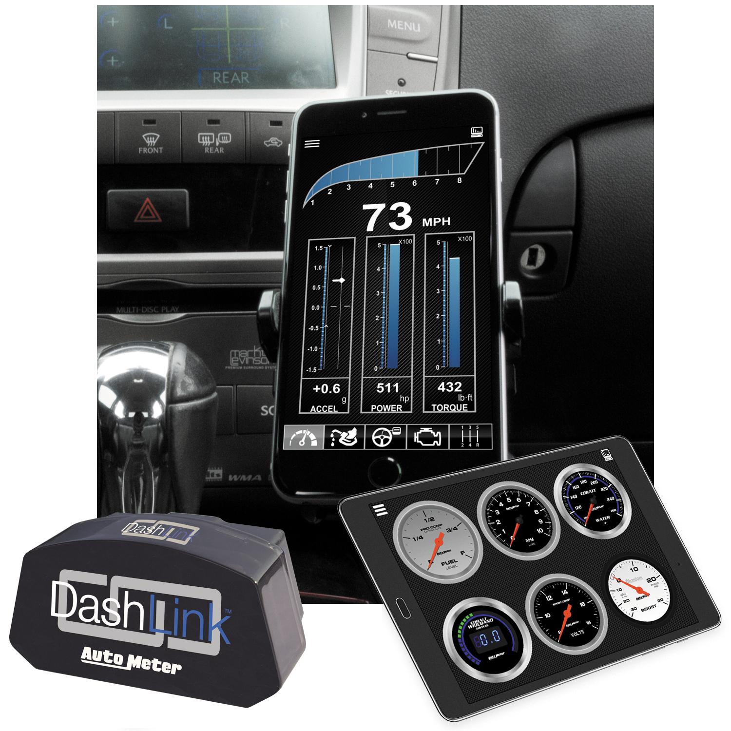 Auto Meter DASH LINK 2, BLUETOOTH, OBD II,APPLE iOS/ANDROID - 6036