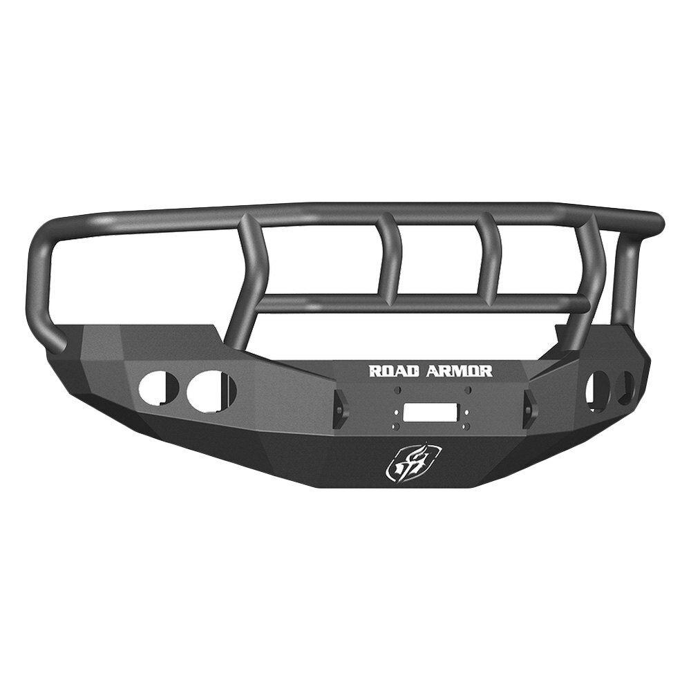 Road Armor Stealth Front Winch Bumper Titan II Guard Wide Flare - Texture Black WARN 16.5ti (2005-2007 F-250, F-350, F-450, EXCURSION SD, EXCURSION) - 60502B