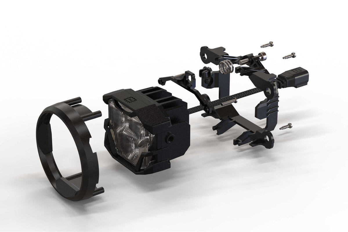 Morimoto 4Banger Fog Brackets: Type S (SUBARU BR-Z: 2012-2016 (req. H16 adapter)) - BAF016
