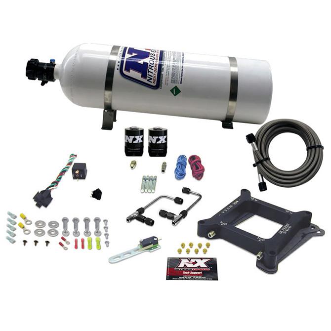 Nitrous Express 4150 Gemini Pro-Power (100-200-300-400-500Hp) With 15Lb Bottle - 60540-15