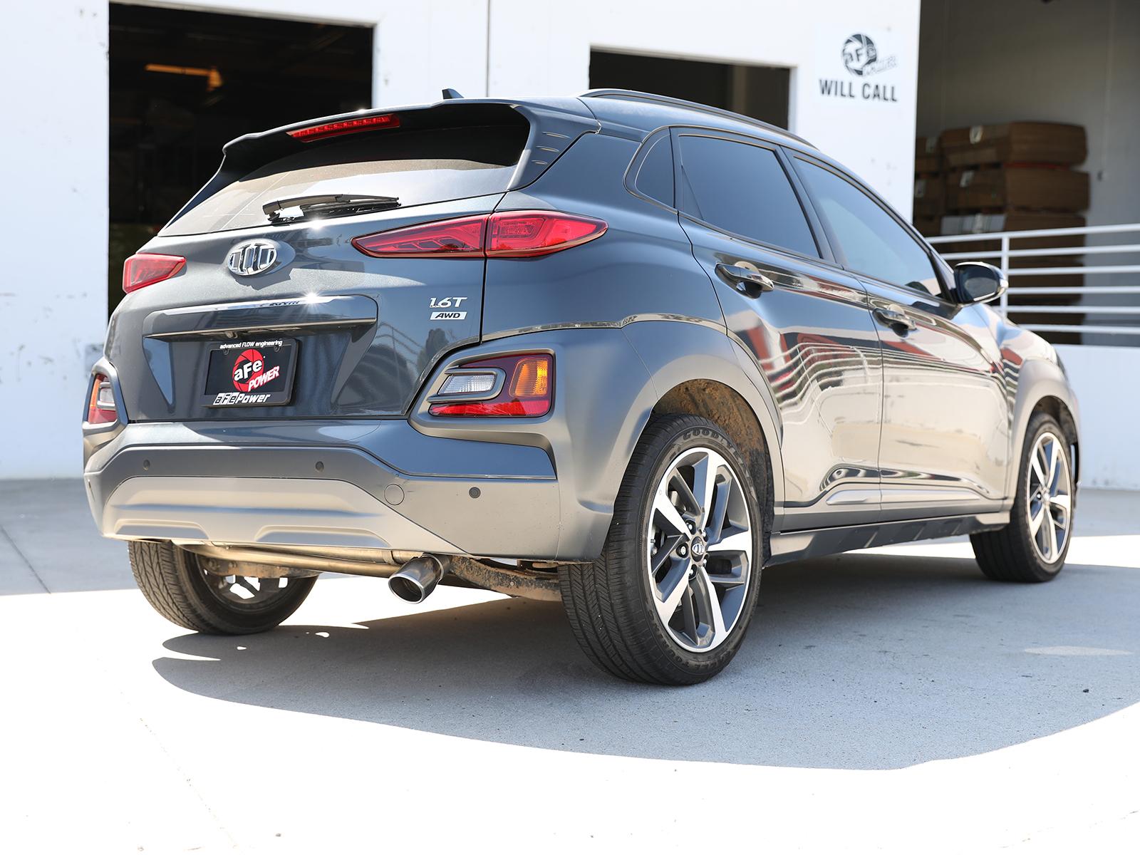 AFE Takeda 2-1/2 IN 304 Stainless Steel Axle-Back Exhaust w/o Muffler Polished Tips Hyundai Kona 18-23 L4-1.6L (t) - 49-37017NM-P