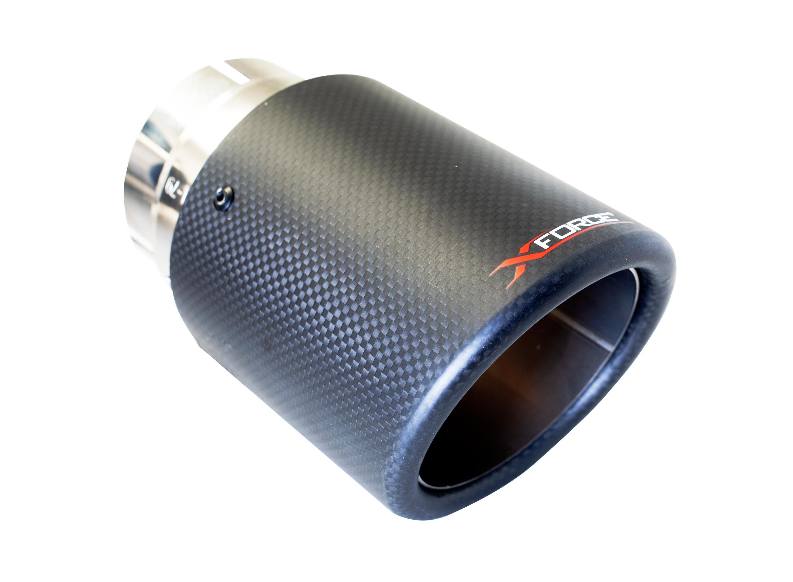 XForce Vw Golf "R" Mk7 Carbon Fibre Tips To Suit X-Force System 4" Outlet - ES-VW09-CFTIPS