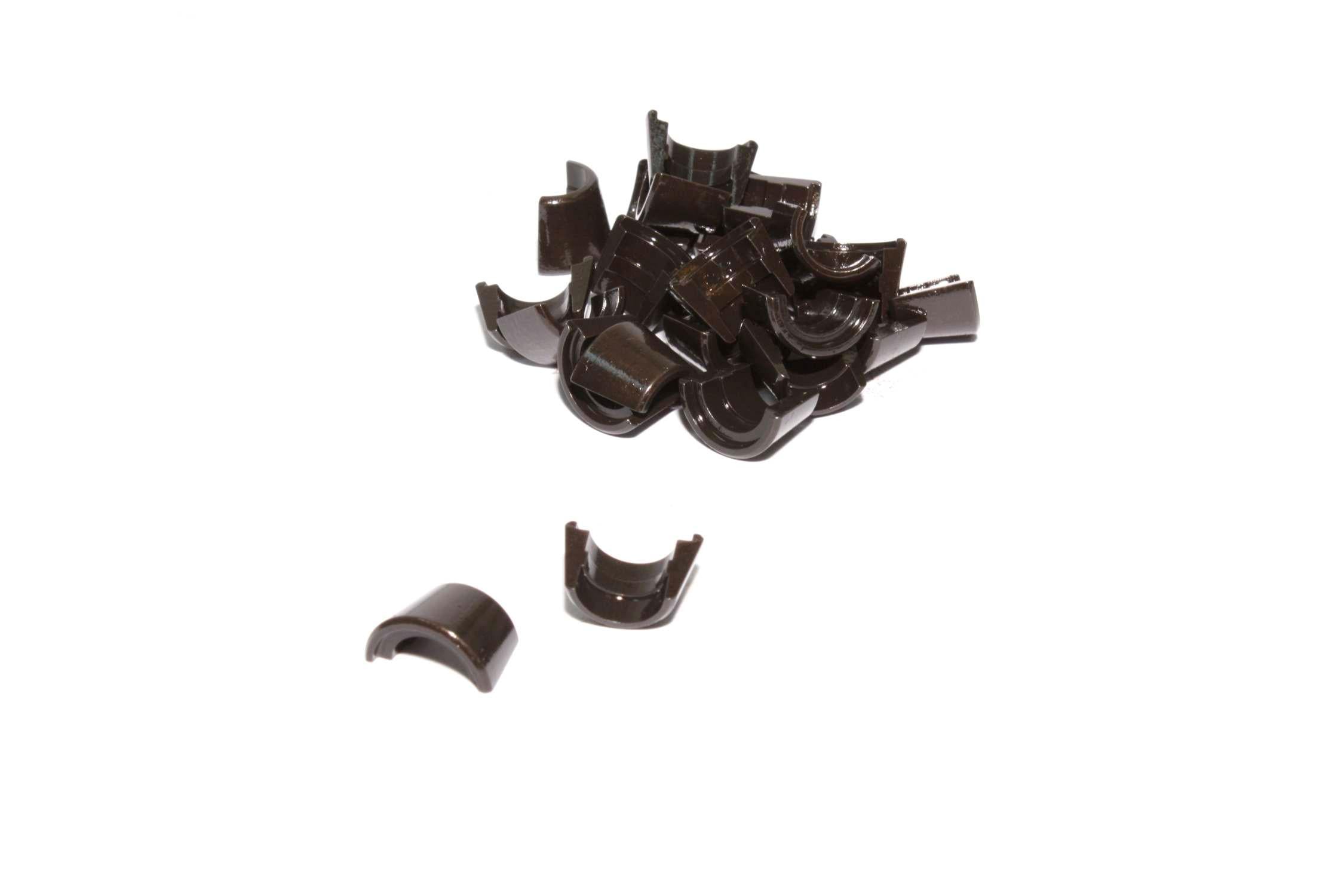 Comp Cams Set of 12 - 10 Degree, 3/8" Single Groove Locks w/ Lash Cap Recess -.050" Height - 609-12