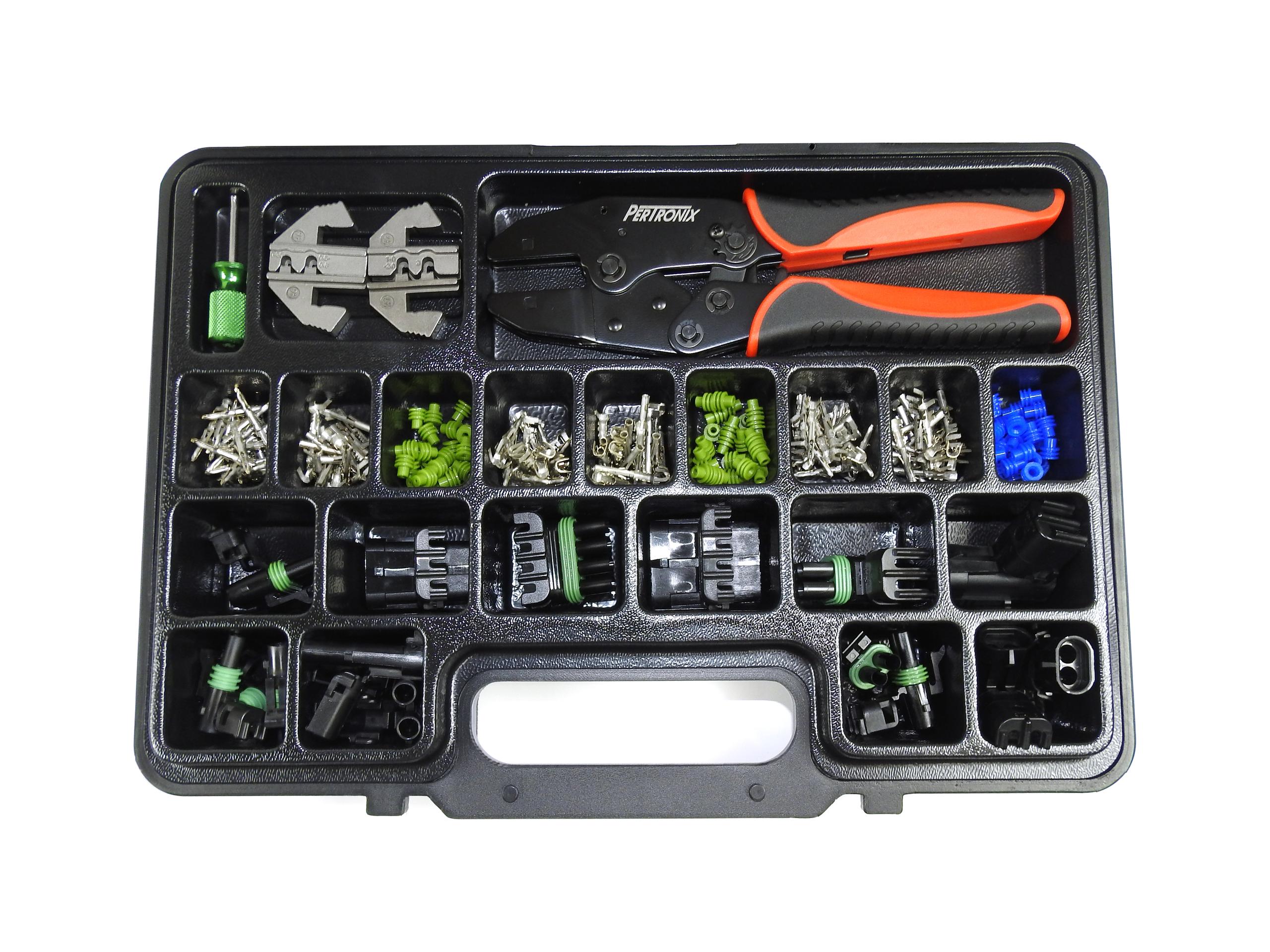 Pertronix Weather Pack Quick Change Crimp Tool & Connector Kit (220 Pcs) - T3005