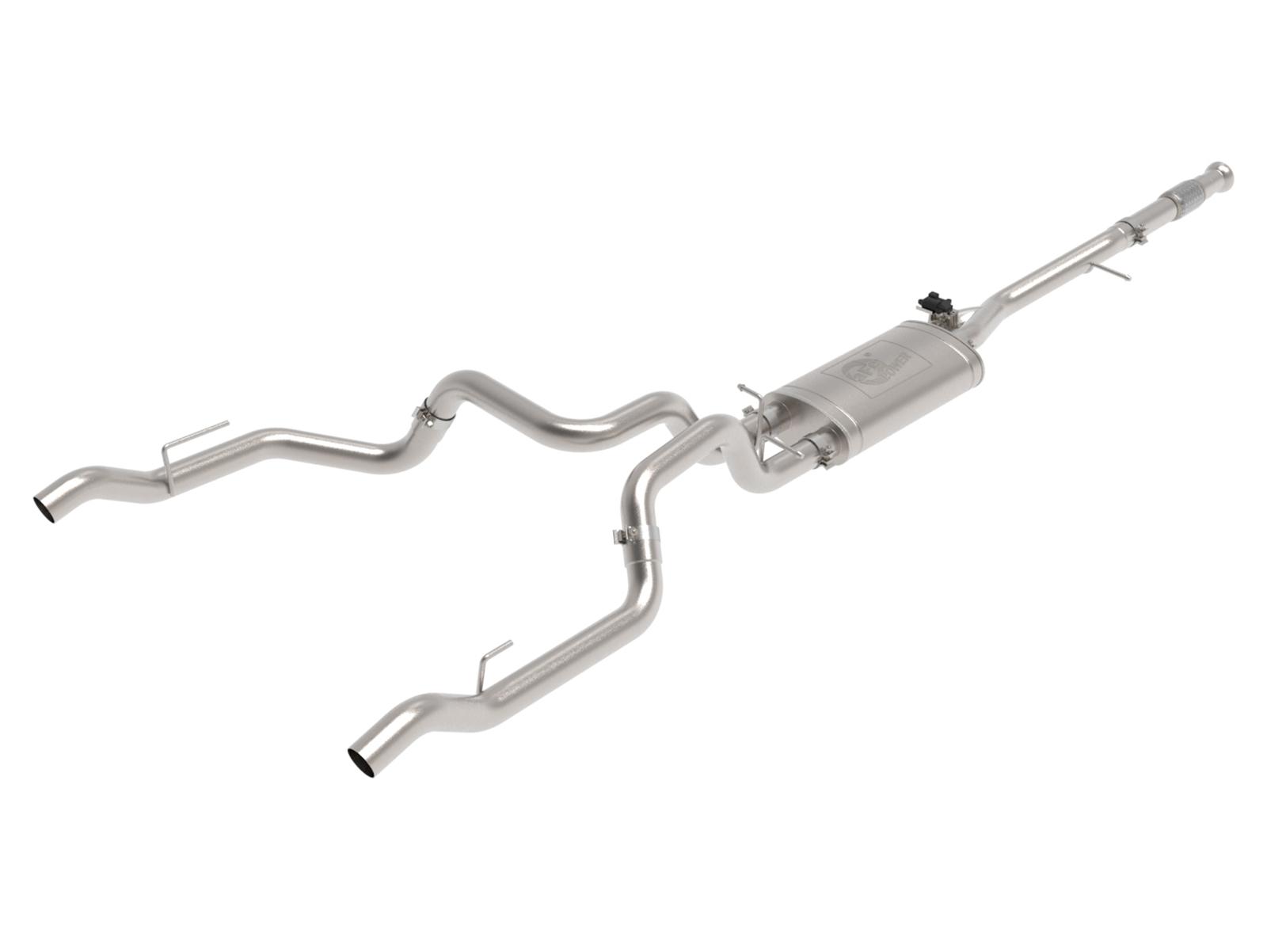 AFE Gemini XV Cat-Back Exhaust System w/ Cutout (2019-2021 Silverado 1500, Silverado 1500, Sierra 1500, Sierra 1500) - 49-34138