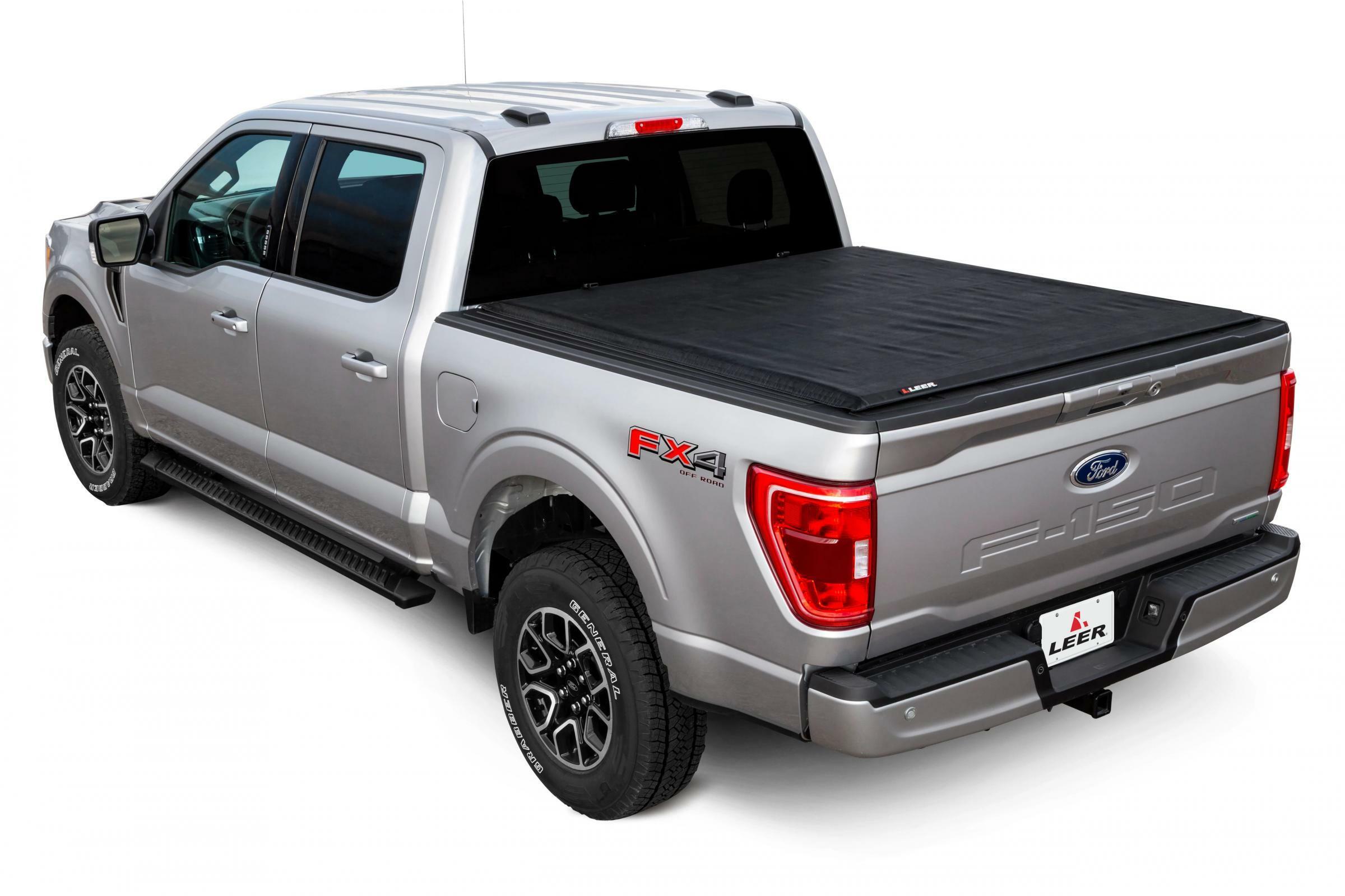 LEER 22-25 Nissan Frontier Tonneau Cover Truck Bed Topper Soft Roll Up 6 Foot With or Without Track Black Leer - 610336