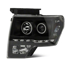 Raxiom 09-14 Ford F-150 G2 Super White LED Halo Projector Headlights- Black Housing- Clear Lens