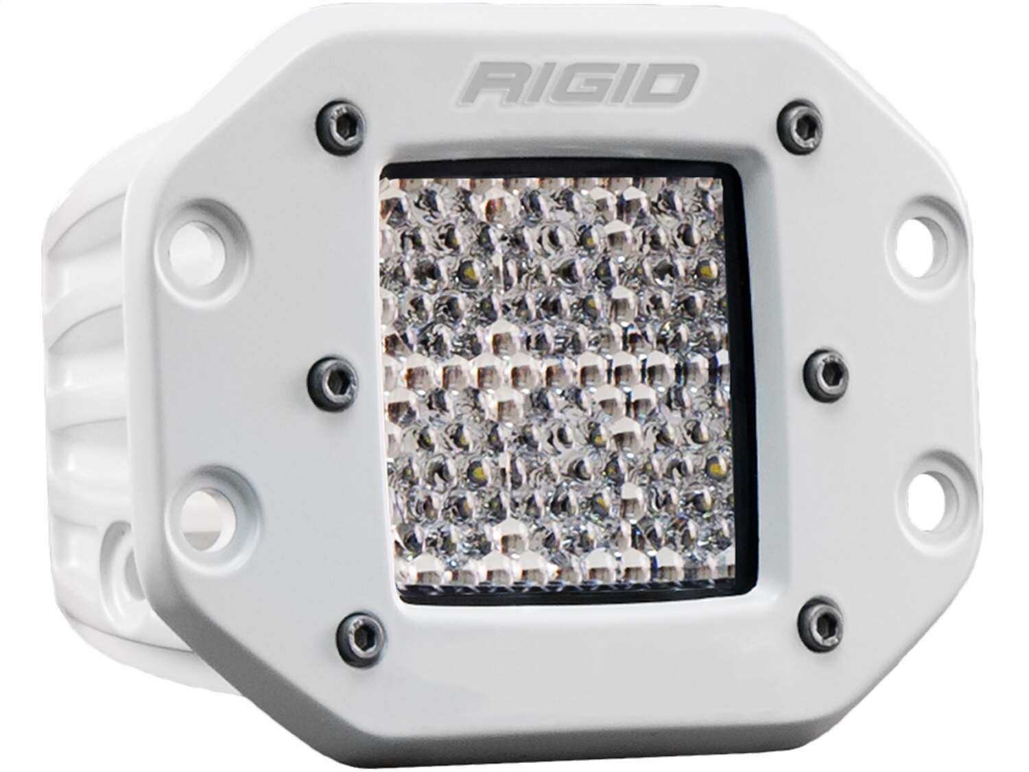RIGID Industries Rigid D-Series Pro Light, Flood Diffused, Flush Mount, White Housing, Single - 611513