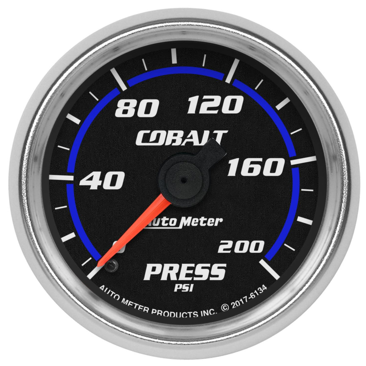 Auto Meter 2-1/16" PRESSURE, 0-200 PSI, COBALT - 6134