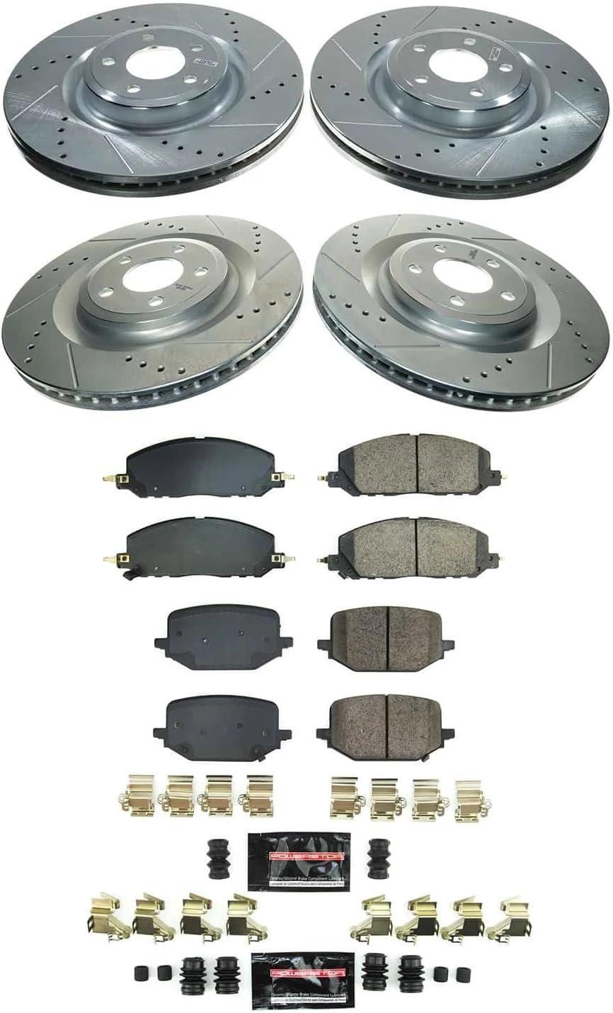 Power Stop Front and Rear Z23 Evolution Brake Kit (2020-2025 Explorer ST w/ 363mm Front and 350mm Rear Rotors) - K8694