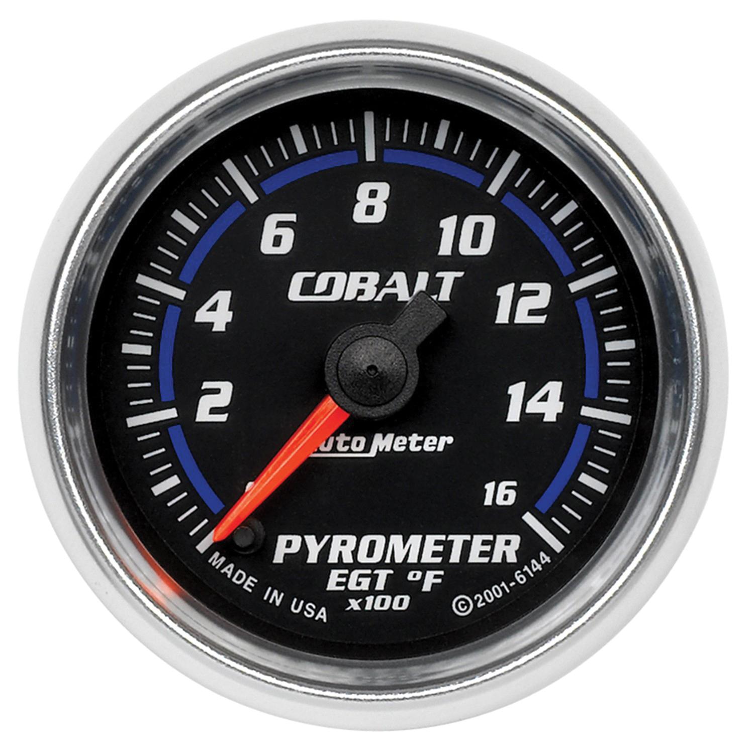 Autometer Cobalt Series 2 1/16" Electric Pyrometer Gauge
