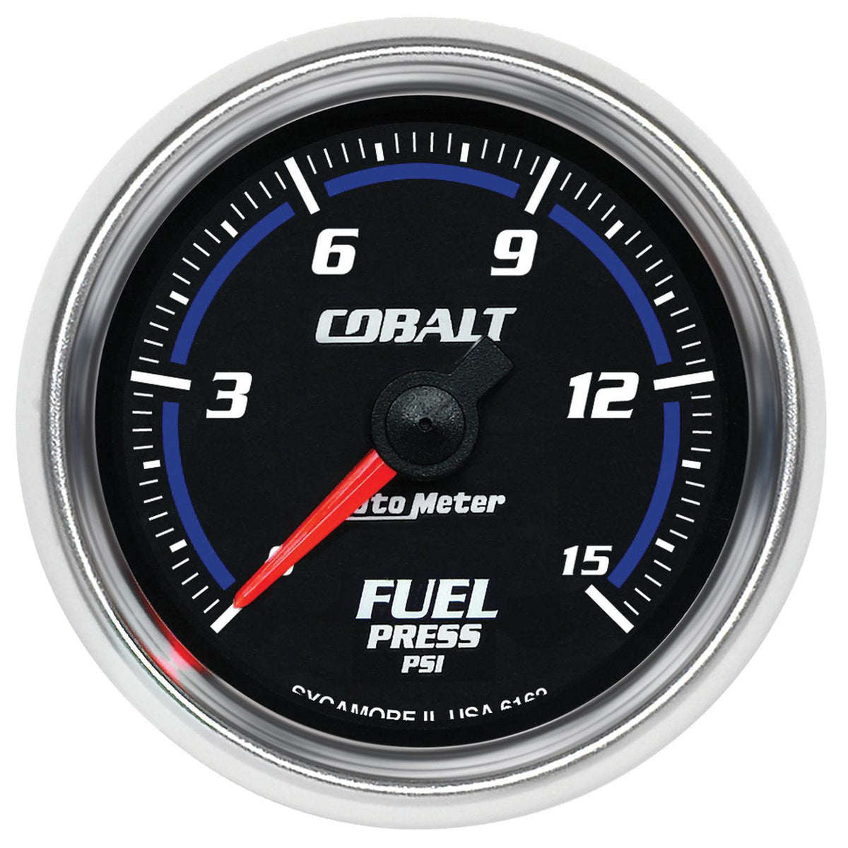 Auto Meter 2-1/16" FUEL PRESSURE, 0-15 PSI, COBALT - 6162