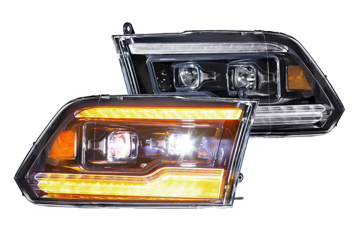 Morimoto XB LED Heads: Dodge Ram (09-18) (Pair / Amber DRL) - LF520-A-ASM