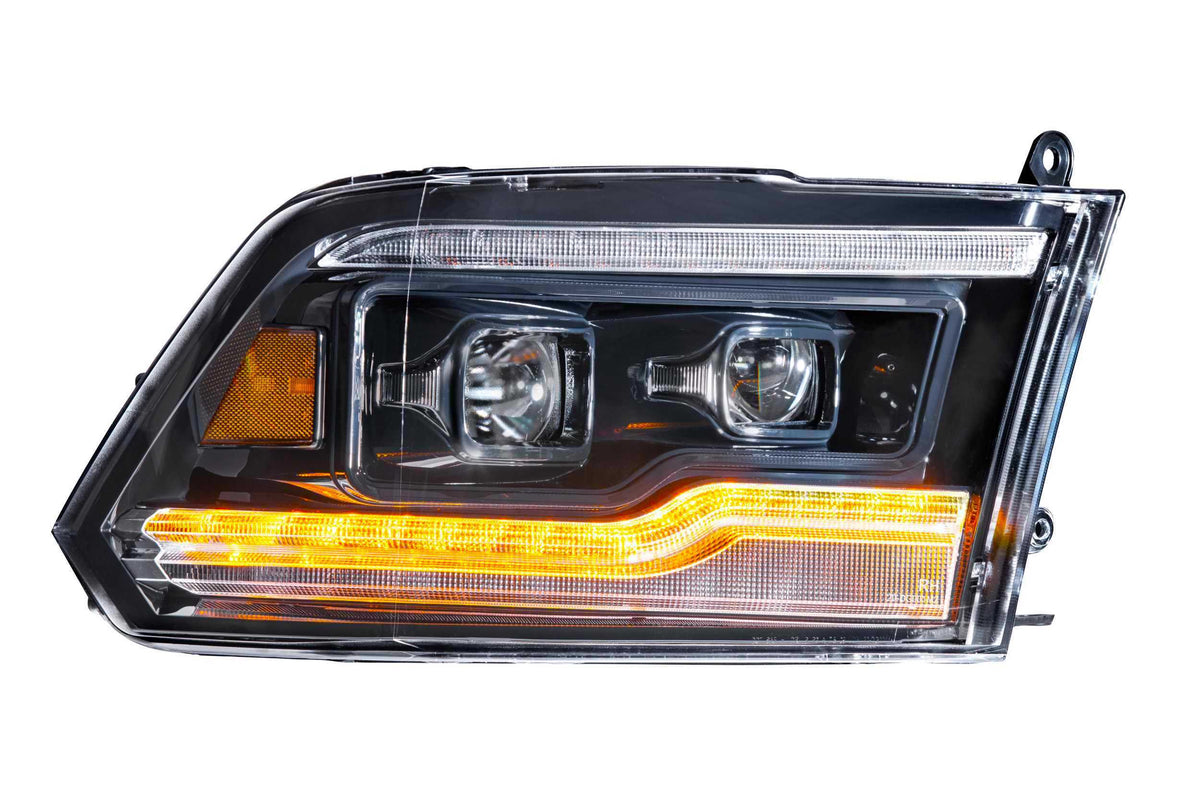 Morimoto XB LED Heads: Dodge Ram (09-18) (Pair / Amber DRL) - LF520-A-ASM
