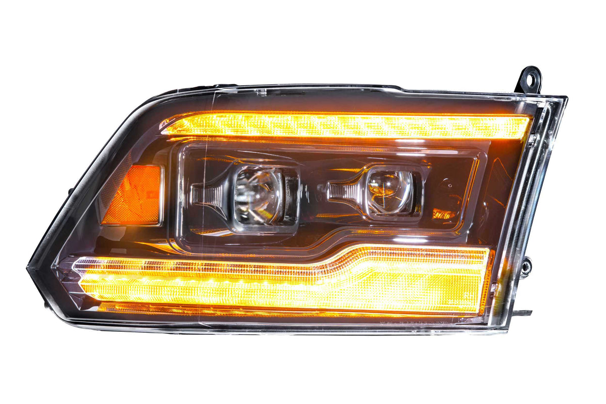 Morimoto XB LED Heads: Dodge Ram (09-18) (Pair / Amber DRL) - LF520-A-ASM
