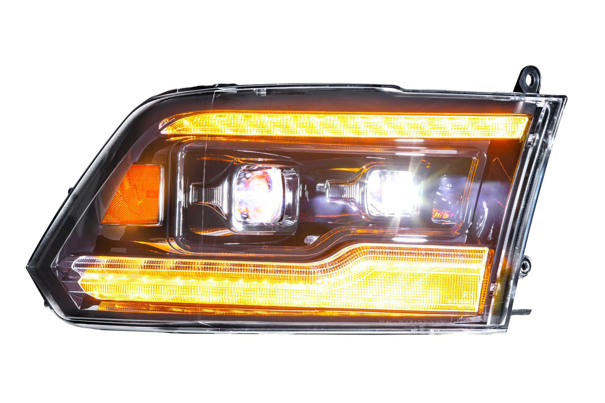 Morimoto XB LED Heads: Dodge Ram (09-18) (Pair / Amber DRL) - LF520-A-ASM