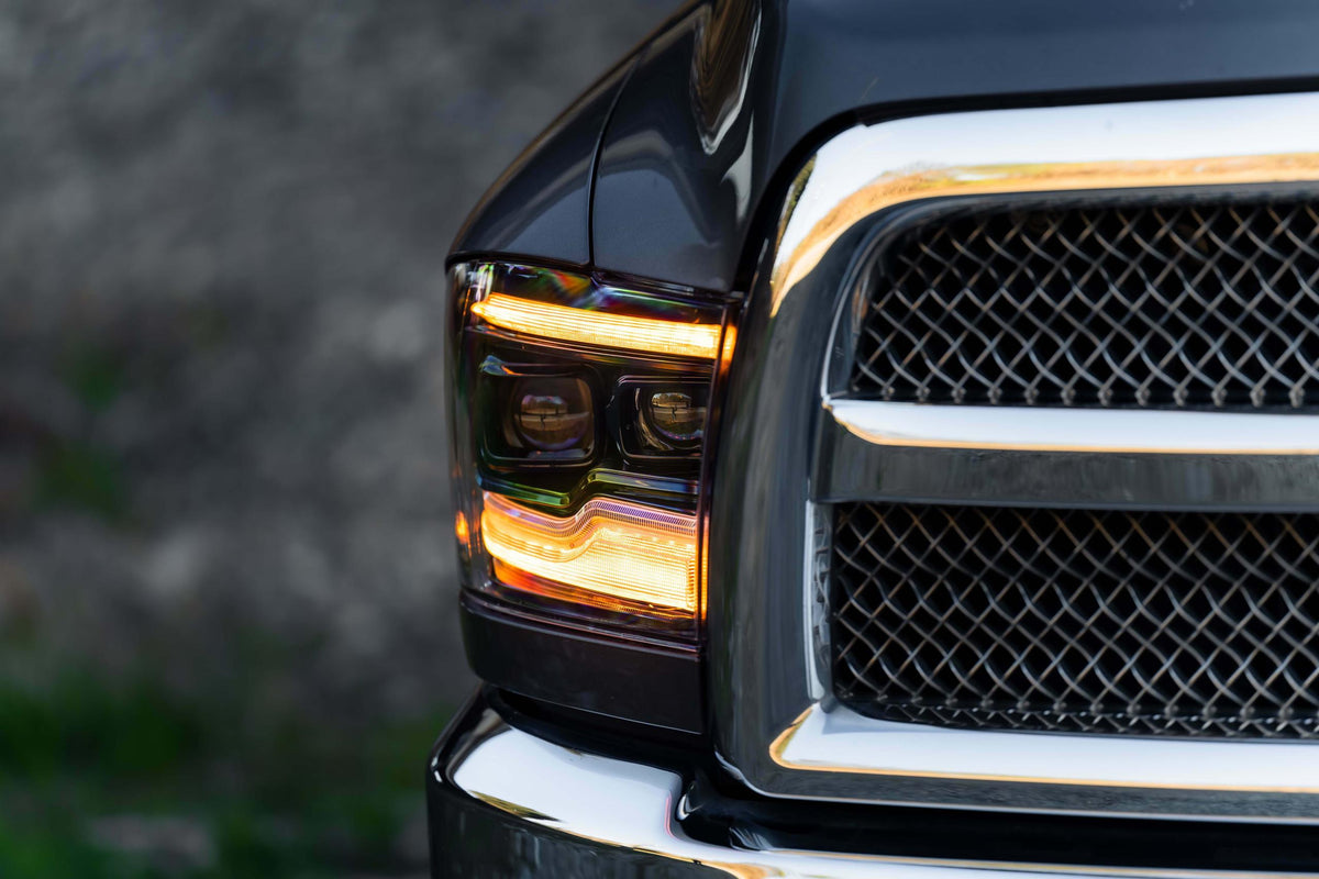 Morimoto XB LED Heads: Dodge Ram (09-18) (Pair / Amber DRL) - LF520-A-ASM