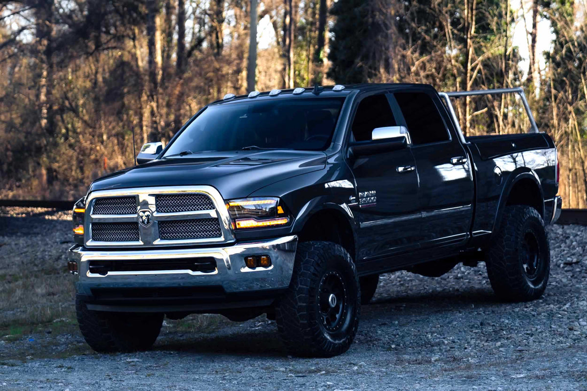 Morimoto XB LED Heads: Dodge Ram (09-18) (Pair / Amber DRL) - LF520-A-ASM