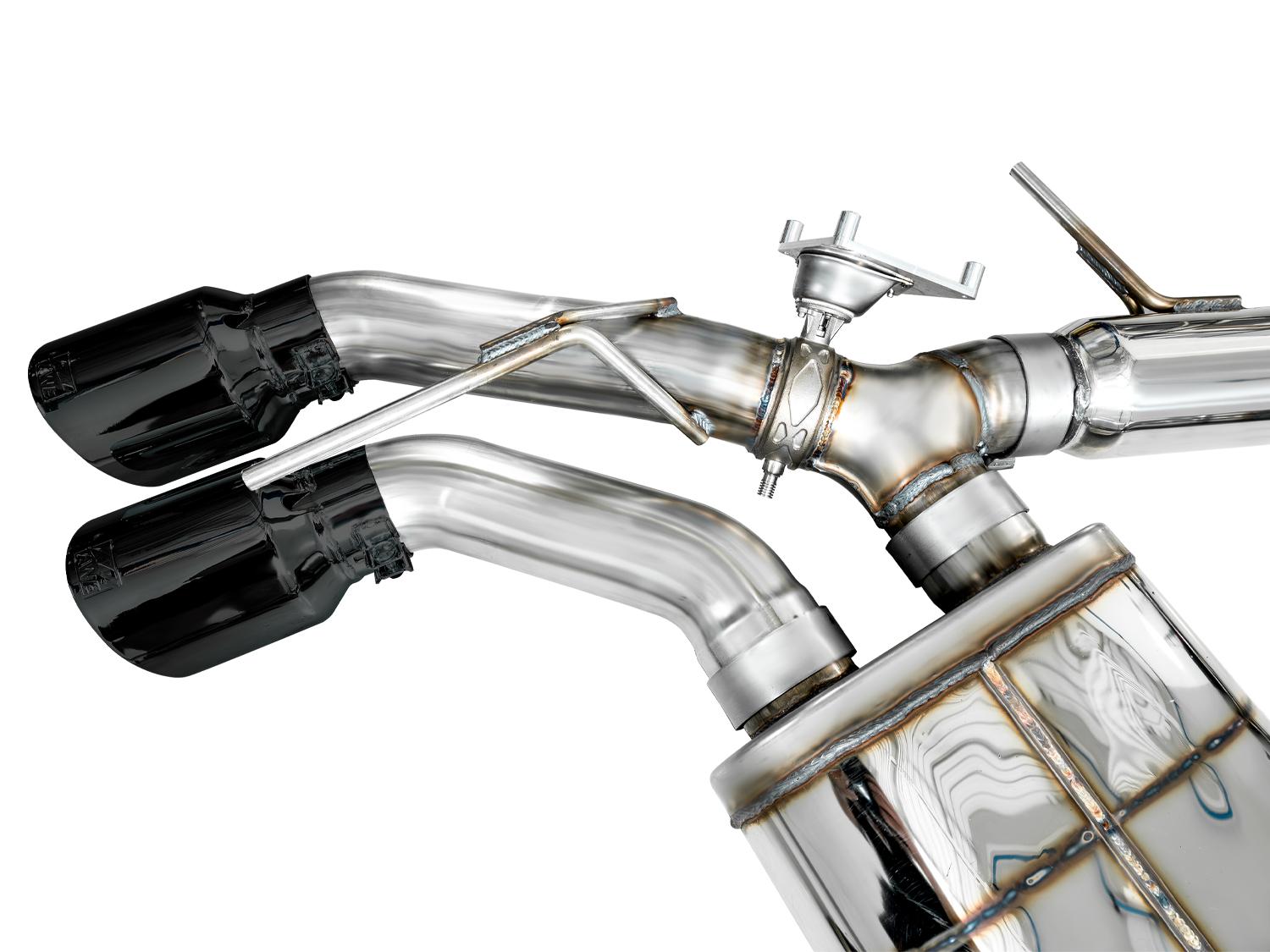 AWE SwitchPath™ Exhaust for Cadillac CT4-V Blackwing - Diamond Black Tips - 3025-43436