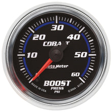 Autometer Cobalt Series 2 1/16" Electric 0-60 PSI Boost Gauge