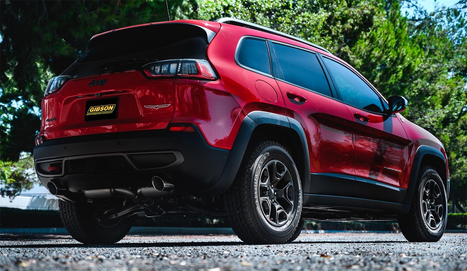 Gibson Exhaust Cat-Back Dual Split Exhaust System; Stainless (2019-2021 Cherokee Trailhawk, Cherokee Trailhawk Elite) - 617208