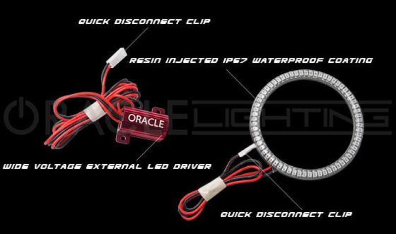 Oracle 11-13 Dodge Durango Surface Mount LED Fog Light Halo Kit - Amber