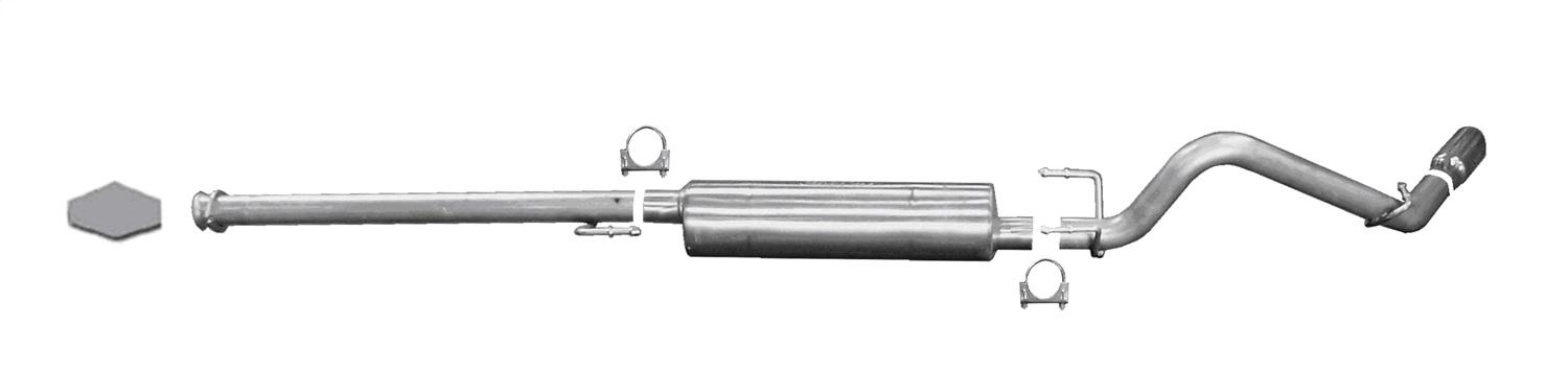 Gibson Exhaust Cat-Back Single Exhaust System; Stainless (2005-2013 Tacoma Base, Tacoma Pre Runner) - 618802
