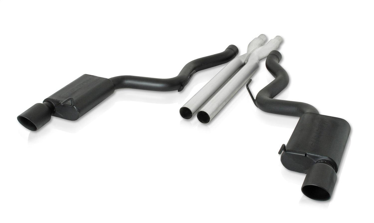 Gibson 2015-2017 Mustang GT 5.0L Cat-Back Performance Exhaust System w/ X Pipe (Black Ceramic)