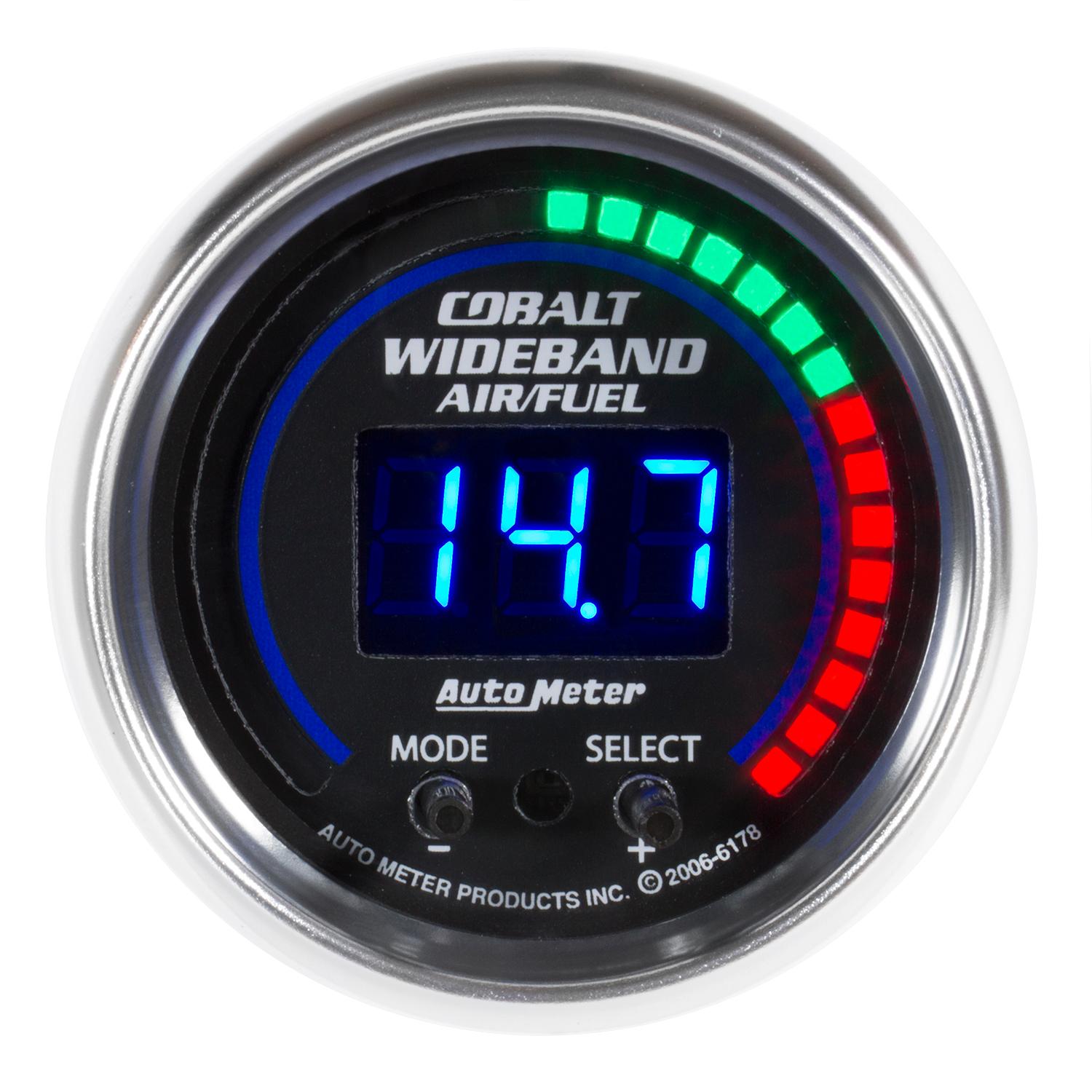 Auto Meter 2-1/16" WIDEBAND PRO PLUS AIR/FUEL RATIO, 6:1-20:1 AFR, COBALT - 6197