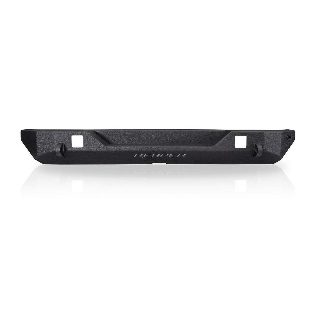 Reaper Off-Road Rear Bumper Immortal with LED Pod Cutouts - Stainless Steel, Black Powder Coated (2018+ Wrangler) - JLRBSSX2A-B