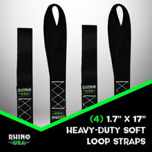 Rhino USA Rhino Usa Soft Loops Motorcycle Tie-Down Set 4-Pack Red - SOFT4PACK-RED