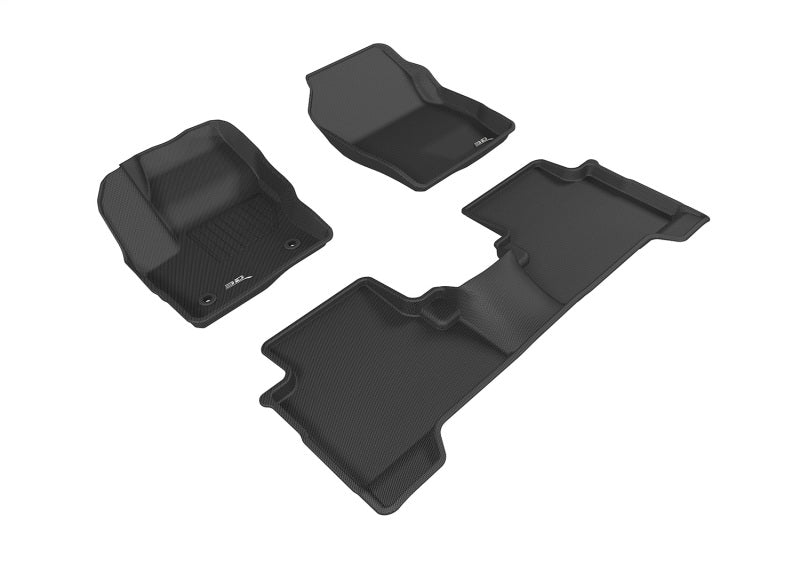 3D MAXpider 2015-2019 Ford Escape Kagu 1st & 2nd Row Floormats - Black