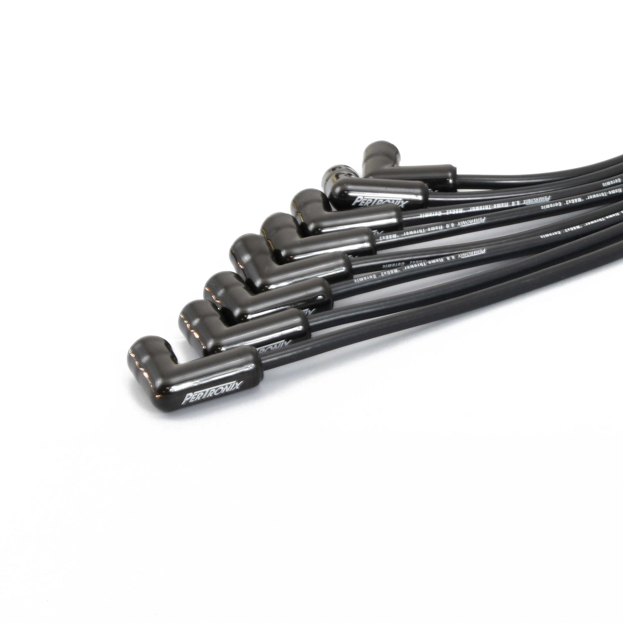 Pertronix Universal 90 Degree Plug Wires with Black Ceramic Boot - 828290HT