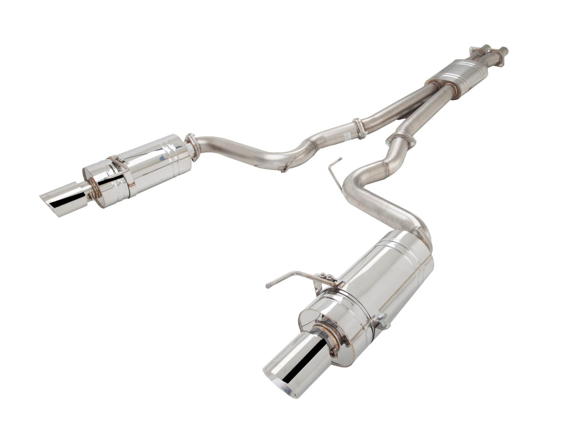 XForce Ford Mustang Gt 2015- Twin 3" Brushed Stainless Steel Cat-Back Exhaust System (2015-2017 Mustang) - E2-FM15-CBS