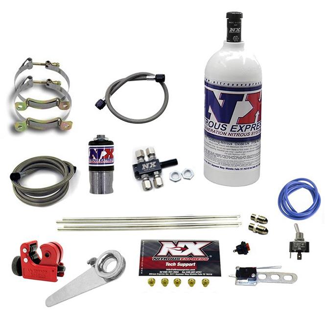 Nitrous Express Motorcycle 4-Cylinder Dry System-1Lb Bottle - 62000-1.0P