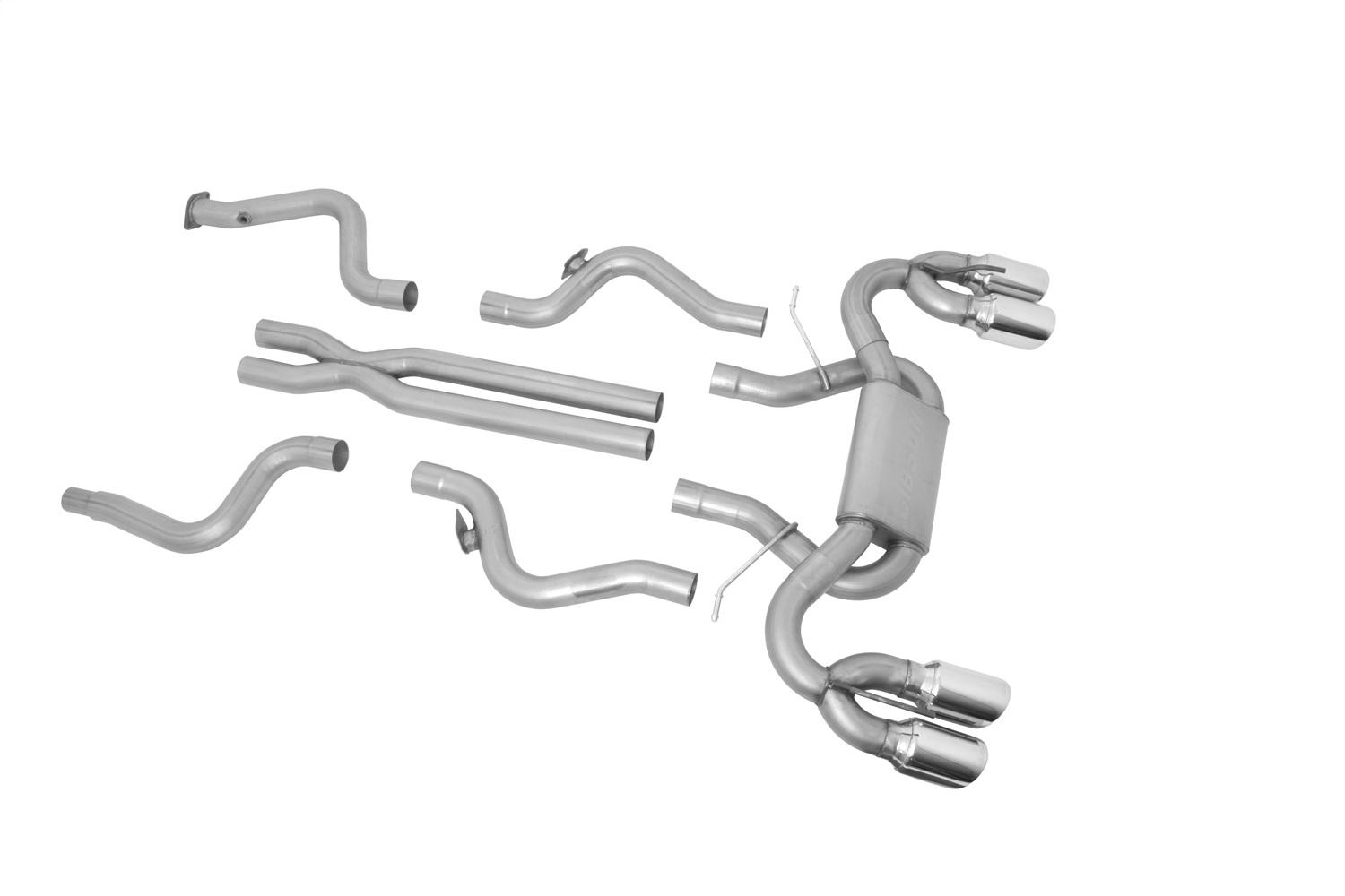 Gibson Exhaust Cat-Back Dual Exhaust System; Stainless (2016-2023 Camaro SS, Camaro ZL1, Camaro LT1) - 620006