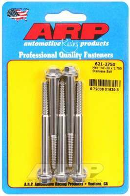 ARP 1/4-20 x 2.750 hex SS bolts - 621-2750