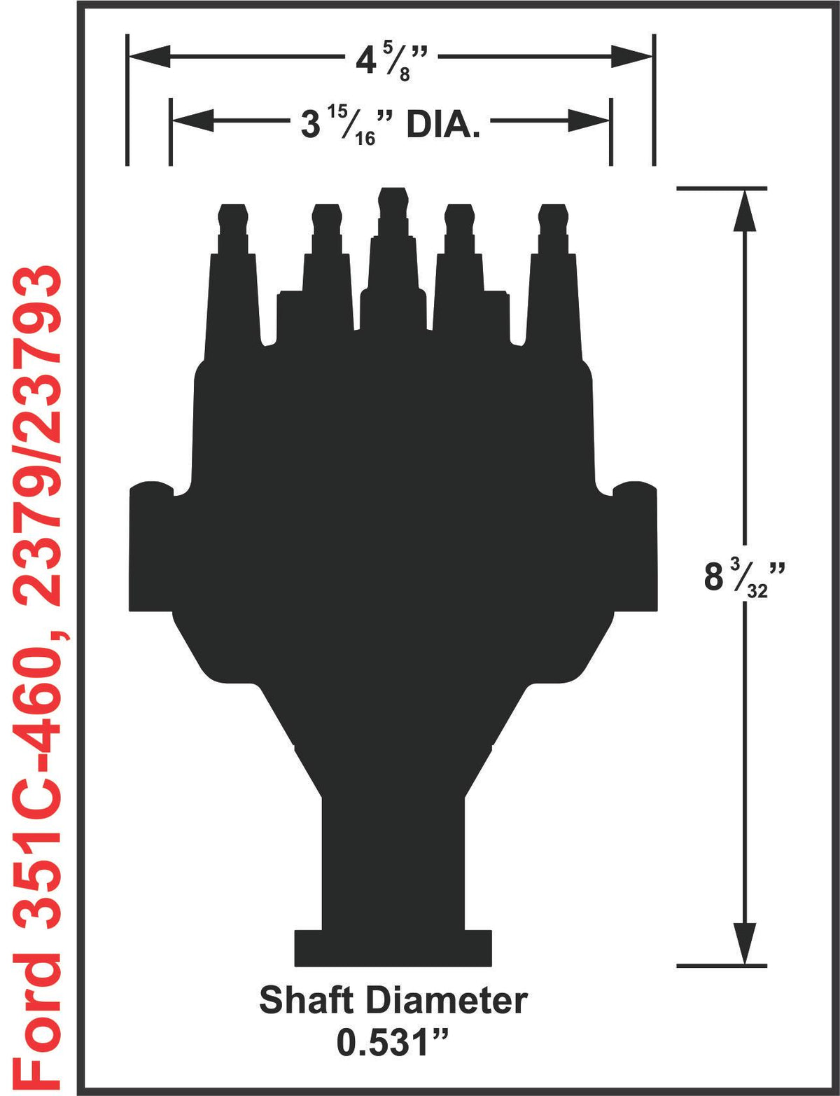 Msd 2379 Dist., Dual Sync, Ford 351C - 460