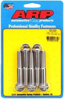 ARP 7/16-14 X 2.500 hex 1/2 wrenching SS bolts - 624-2500