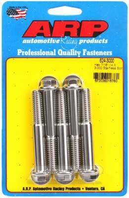ARP 7/16-14 X 3.000 hex 1/2 wrenching SS bolts - 624-3000
