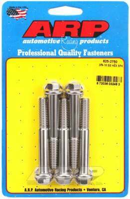 ARP 3/8-16 x 2.750 hex 7/16 wrenching SS bolts - 625-2750