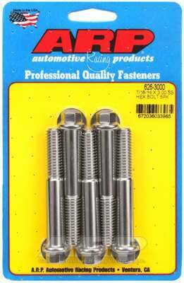 ARP 7/16-14 X 3.000 hex SS bolts - 626-3000