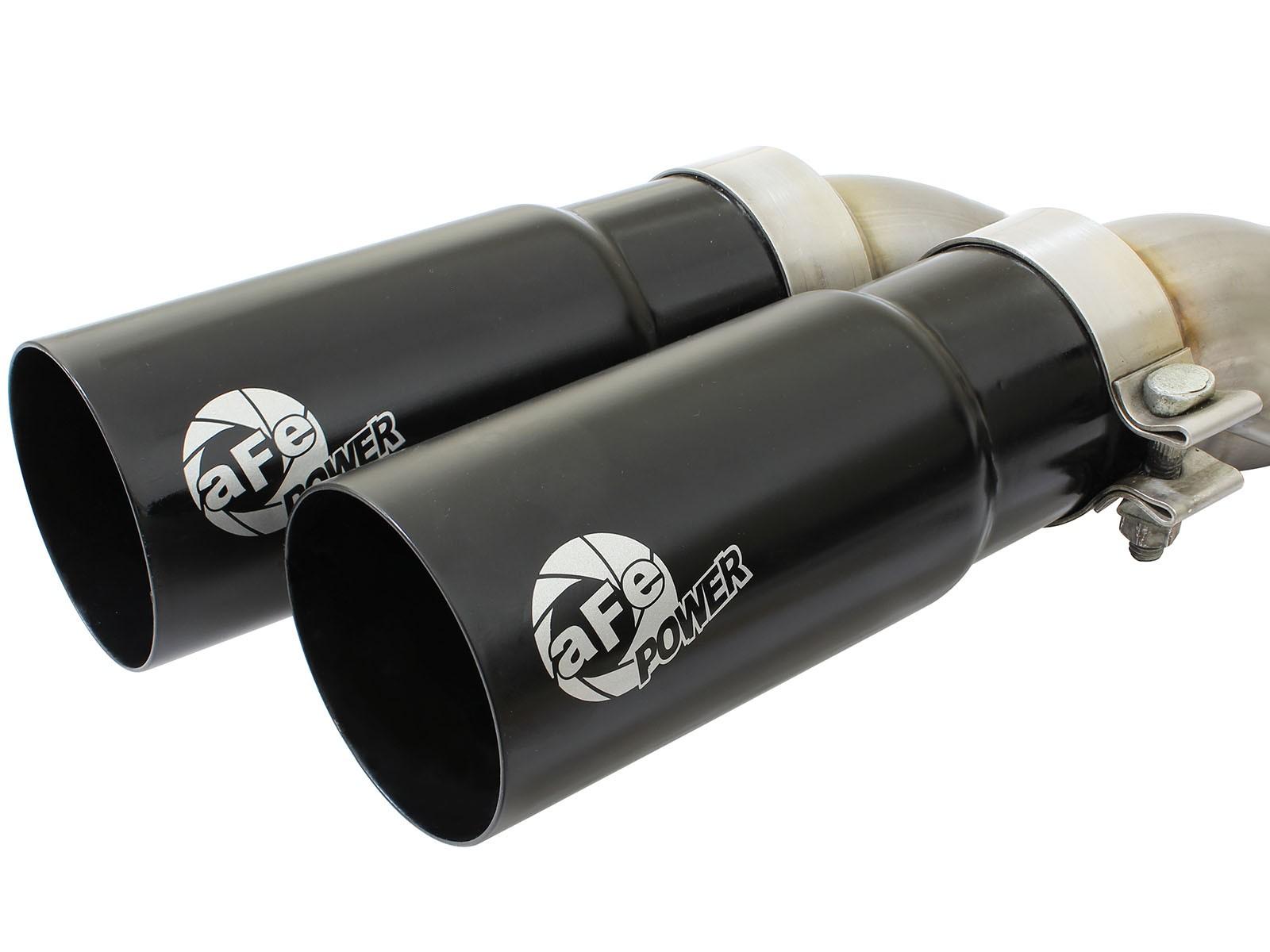 AFE Rebel Series 3 IN to 2-1/2 IN 409 Stainless Steel Cat-Back Exhaust w/Black Tip (2009-2014 F-150) - 49-43080-B