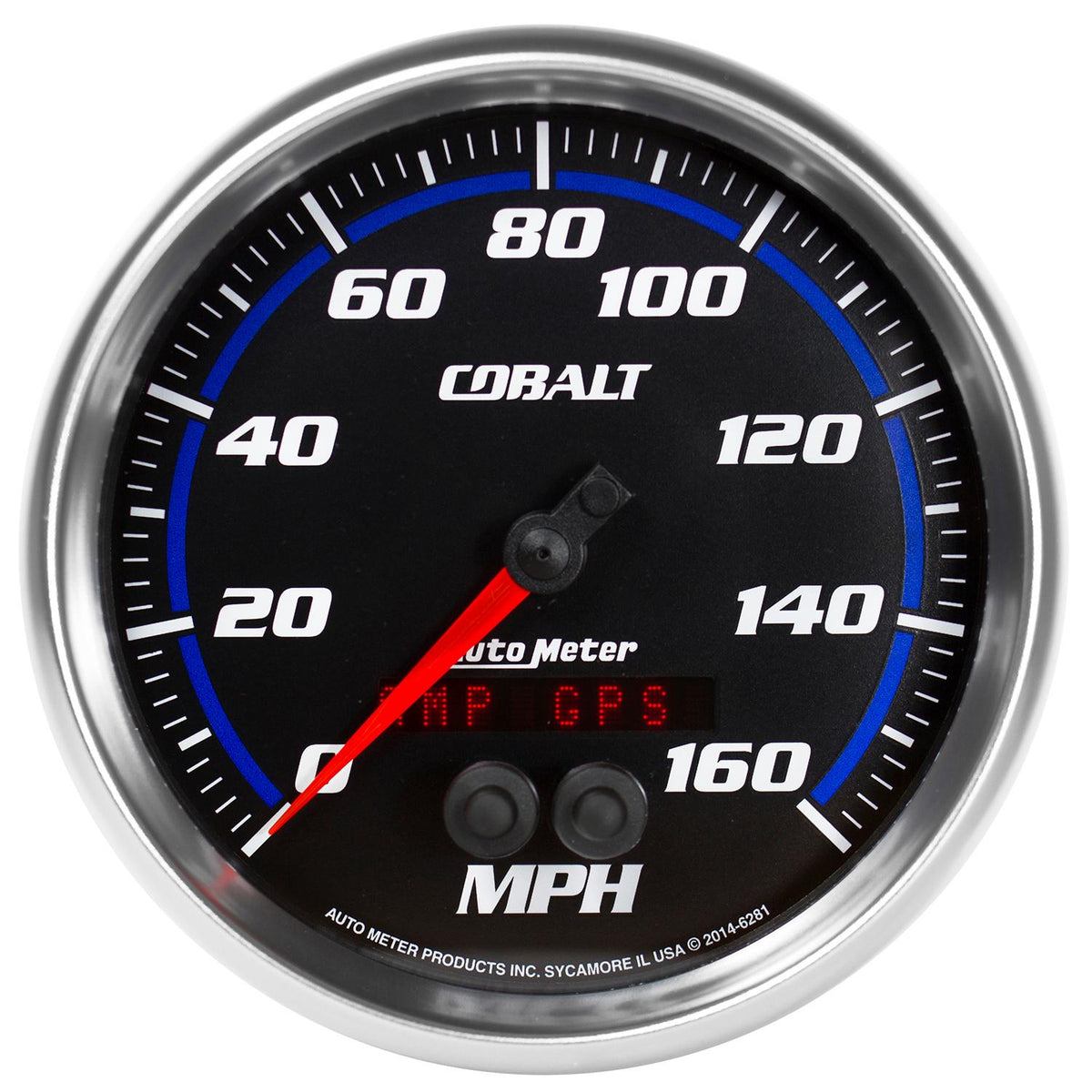 Auto Meter 5" GPS SPEEDOMETER, 0-160 MPH, COBALT - 6281