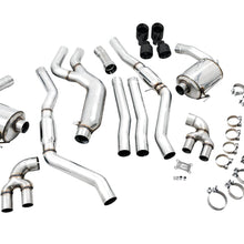 AWE Resonated Touring Edition Exhaust for G20 M340i - Diamond Black Tips (2019+ 3 Series) - 3015-43158