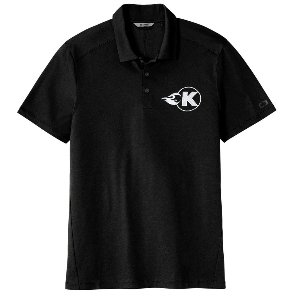 Kooks Black Polo with Silver K-Flame - XL - TS-100653-03