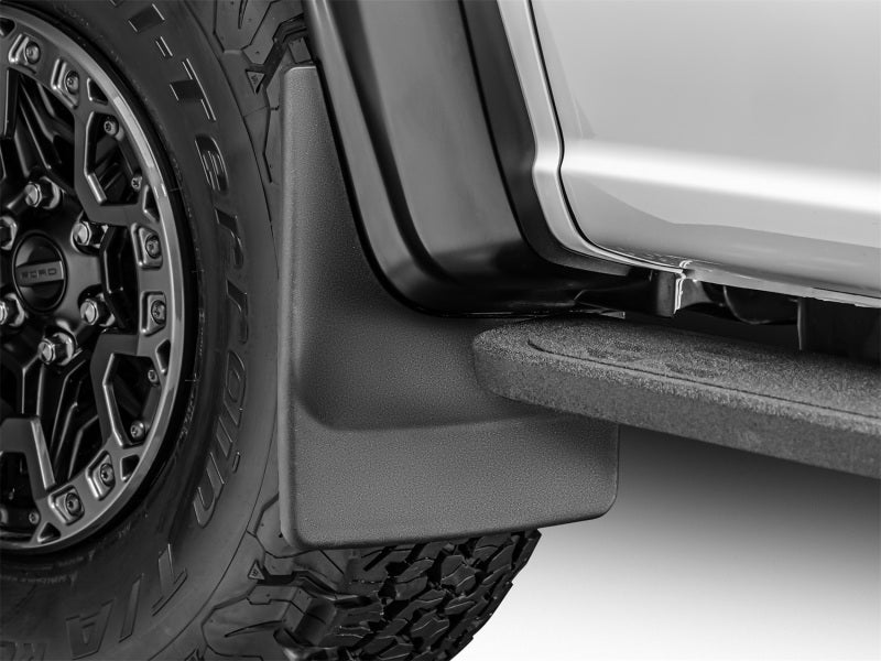 WeatherTech 2021+ Ford F-150 Raptor (Incl. 37 Perf. Pkg) No Drill Front MudFlaps - Black