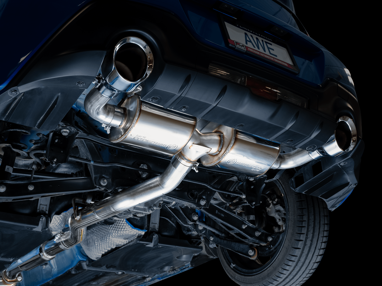 AWE Touring Edition Exhaust - Chrome Silver Tips (2016-2023 Subaru BRZ / Toyota GR86 / Toyota 86) - 3015-32486